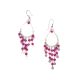 92.5 Sterling Silver Pink Chalcedony Hoop Chandeliers