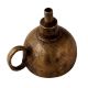 Handmade Brown Finish Oil Lamp for Home Decor