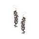Brown Beads Drop Dangler Earrings in 92.5 Sterling Silver