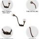 Coat Hooks Wall Mounted - Double Hooks for Hanging - Hooks for Hanging Coats -White Double Wall Hooks - Double Hook - Double Coat Hooks - Wall Hooks - Ceramic Wall Hooks - White Coat Hooks - 2 Pack