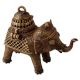Brass Elephant Statue with Storage in Tribal Art