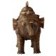 Brass Elephant Statue with Storage in Tribal Art