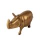 Standing Brass Rhino Statue