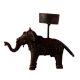 Handmade Brass Elephant Candle Holder in Folk Art