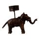 Handmade Brass Elephant Candle Holder in Folk Art