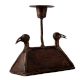 Vintage Brass Two Bird Head Candle Stand