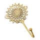 Single Brass Sunflower Wall Hook