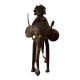 Brass Elephant Statue with 2 Riders in Tribal Art
