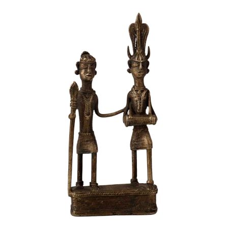 Brass Showpiece Of Dhokra Art Tribal Couple