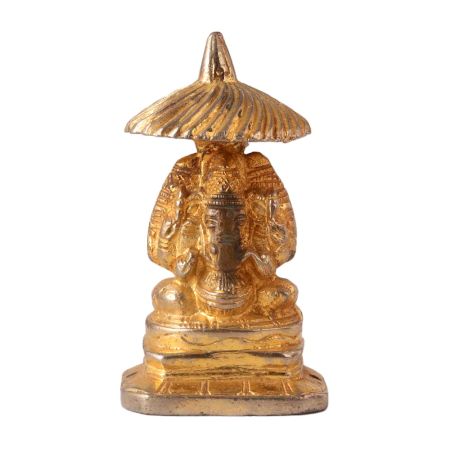 Brass Lord Ganesha Statue in Golden Finish