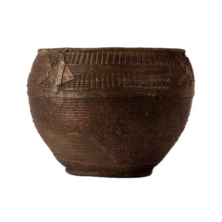 Handcrafted Rice Measuring Bowl in Brown Finish