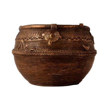 Engraved Rice Measurement or Mana Bowl in Fine Carving