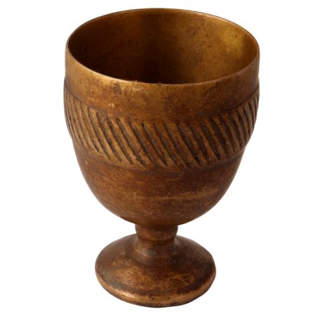 Old Drinking Brass Wine Glass