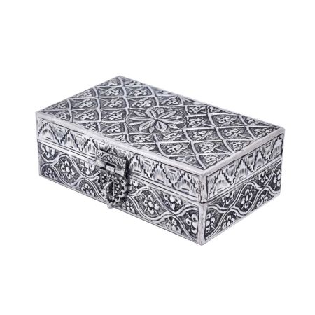 Silver Plated Rectangular Jewelry Box