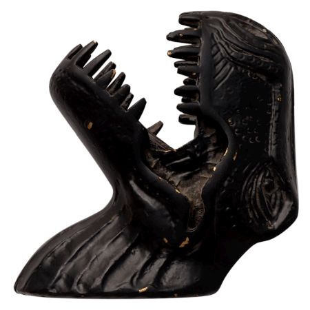 Elegant Black T Rex Dinosaur Statue