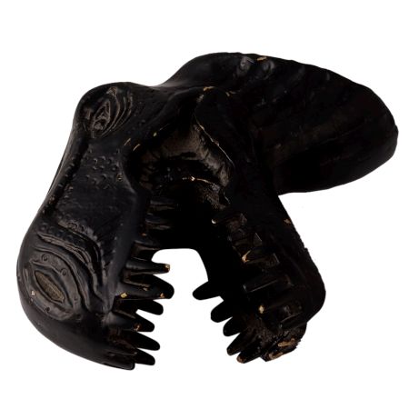 Elegant Black T Rex Dinosaur Statue