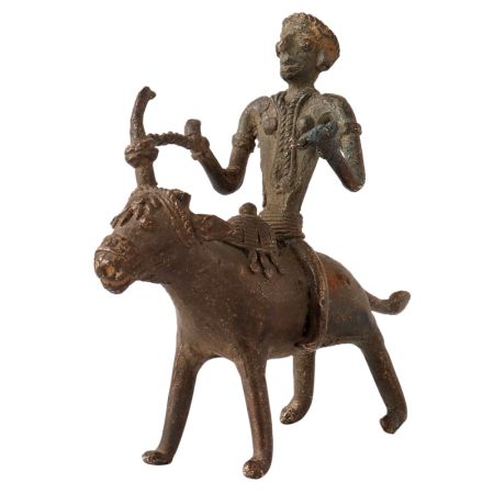 Traditional Brass Animal & Rider Statue