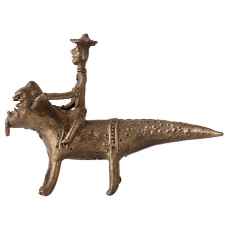 Traditional Animal & Rider Statue in Tribal Art