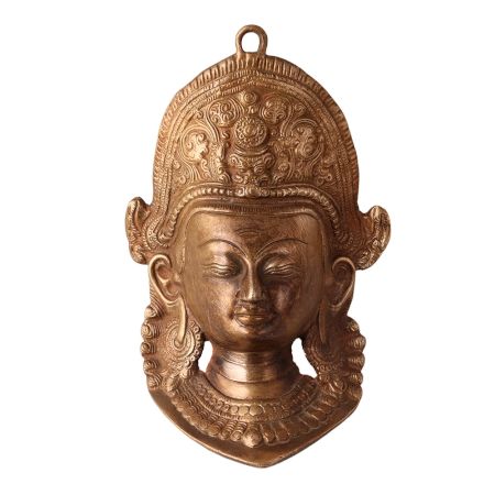 Brass Guanyin Kwanon Goddess Plate for Wall Hanging