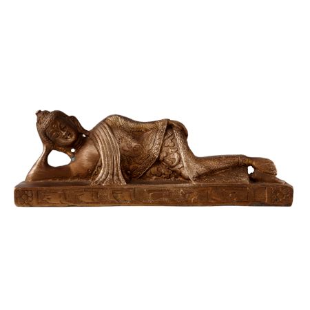 Brass reclining Buddha Statue For Gifting