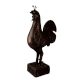 Brass Rooster Standing On Square Jali Base