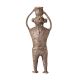 Vintage Folk Brass Statue in Tribal Art