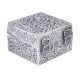Square Ornamental Silver Plated Keepsake Box