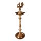 Brass Five Wicks Puja Lamp Statue