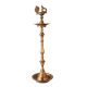 Brass Five Wicks Puja Lamp Statue