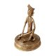 Traditional Brass Statue of Musician Playing Dafli