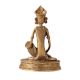 Traditional Brass Statue of Musician Playing Dafli