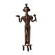 Vintage Brass Lady Statue in Tribal Art