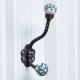 Green Floral Ceramic Iron Hat Hooks