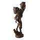 Brass Grape Picker Figure Statue of a Young Boy