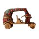 Brass Tuk Tuk Auto Rikshaw Statue With Colorful Stones
