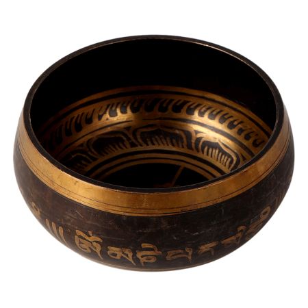 Elegant Dark Brown Tibetan Singing Bowl