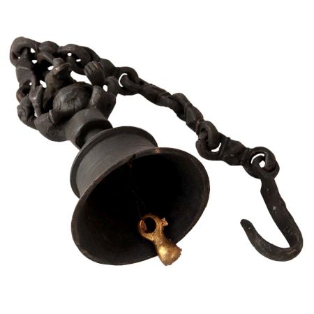 Decorative Brass bell with Chain and Ganesha Figurine