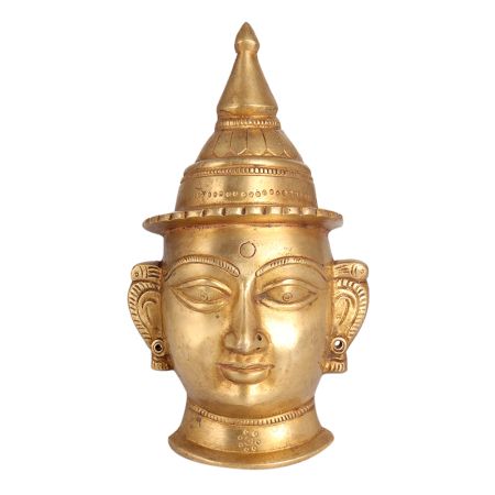 Golden Big Plate of Goddess Parvati Head