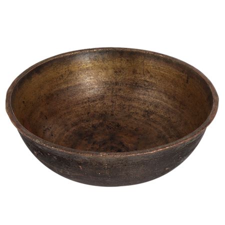 Large Brass Holy Bowl in South Indian Art