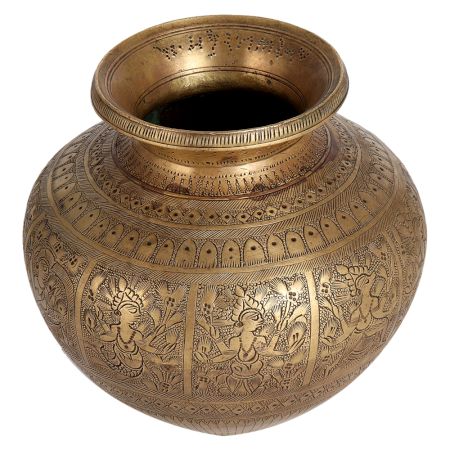 Indian Traditional Brass Lota in Gujarat Art