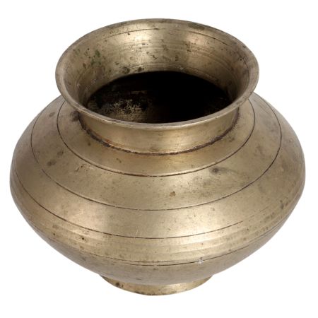 Sturdy Vintage Brass Gangajal Pot