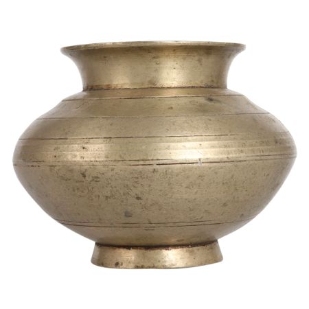 Sturdy Vintage Brass Gangajal Pot