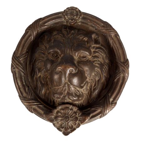 Vintage Lion Door Knocker in English Art