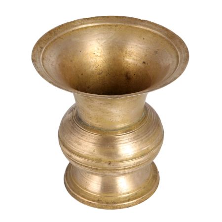 Vintage Brass Flower Pot in South Indian Art