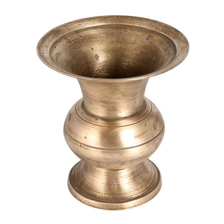 Glossy Indian Brass Flower Pot for Decor