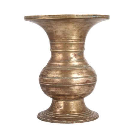 Antique Brass Flower Pot from South India