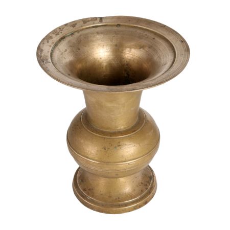 Elegant Brown Brass Flower Pot