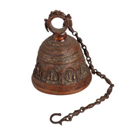 Engraved Brass Hanging Temple Bell for Temple