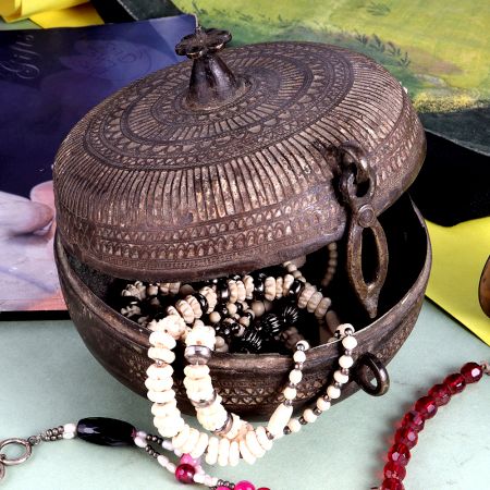 Vintage Indian Jewelry Box in Tribal Art