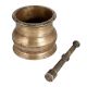 Handmade Brass Mortar and Pestle Spice Grinder